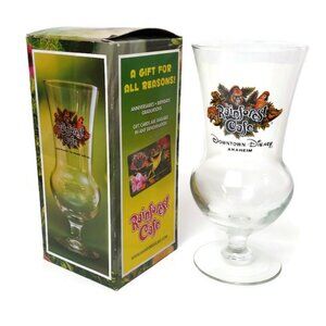 Rainforest Cafe Downtown Disney Anaheim CA Hurricane Souvenir Pint Glass W/ Box